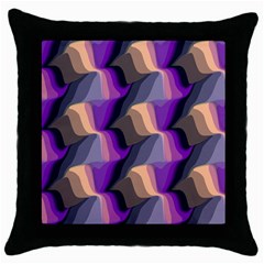 Wavy Pattern                                                                                           			throw Pillow Case (black) by LalyLauraFLM