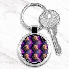 Wavy Pattern                                                                                           			key Chain (round) by LalyLauraFLM