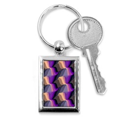 Wavy Pattern                                                                                           			key Chain (rectangle) by LalyLauraFLM