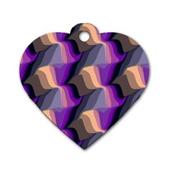 Wavy Pattern                                                                                           			dog Tag Heart (one Side) by LalyLauraFLM