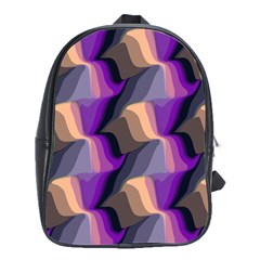 Wavy Pattern                                                                                           			school Bag (large) by LalyLauraFLM