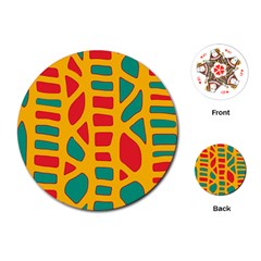 Abstract Decor Playing Cards (round) 