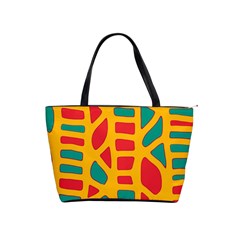 Abstract Decor Shoulder Handbags