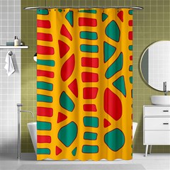 Abstract Decor Shower Curtain 48  X 72  (small) 