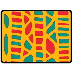 Abstract Decor Double Sided Fleece Blanket (large) 