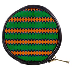 Orange Green Chains                                                                                            Mini Makeup Bag by LalyLauraFLM