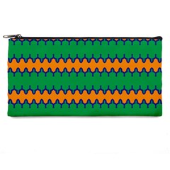 Orange Green Chains                                                                                            	pencil Case by LalyLauraFLM