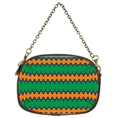 Orange Green Chains                                                                                            	chain Purse (two Sides) by LalyLauraFLM