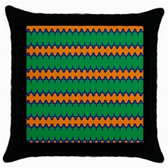 Orange Green Chains                                                                                            			throw Pillow Case (black) by LalyLauraFLM