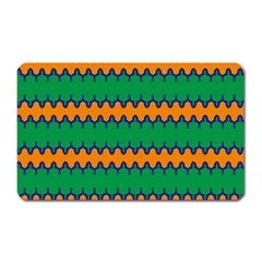 Orange Green Chains                                                                                            			magnet (rectangular) by LalyLauraFLM