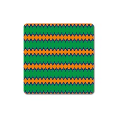 Orange Green Chains                                                                                            			magnet (square) by LalyLauraFLM