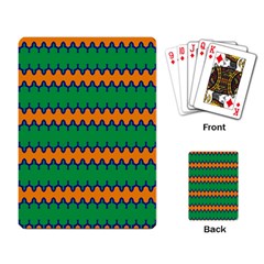 Orange Green Chains                                                                                            			playing Cards Single Design by LalyLauraFLM