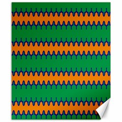 Orange Green Chains                                                                                            			canvas 8  X 10  by LalyLauraFLM