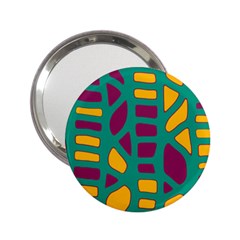 Green, Purple And Yellow Decor 2 25  Handbag Mirrors by Valentinaart