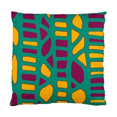 Green, Purple And Yellow Decor Standard Cushion Case (two Sides) by Valentinaart