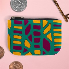 Green, Purple And Yellow Decor Mini Coin Purses by Valentinaart