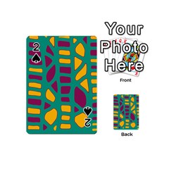 Green, Purple And Yellow Decor Playing Cards 54 (mini) 