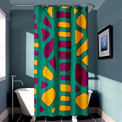 Green, Purple And Yellow Decor Shower Curtain 36  X 72  (stall)  by Valentinaart