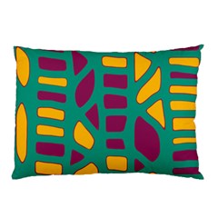 Green, Purple And Yellow Decor Pillow Case (two Sides)