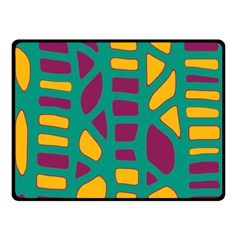 Green, Purple And Yellow Decor Double Sided Fleece Blanket (small) 