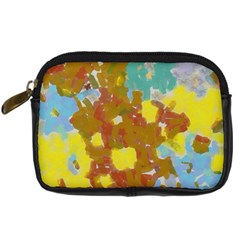 Paint Strokes                                                                                               	digital Camera Leather Case by LalyLauraFLM