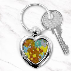 Paint Strokes                                                                                               			key Chain (heart) by LalyLauraFLM