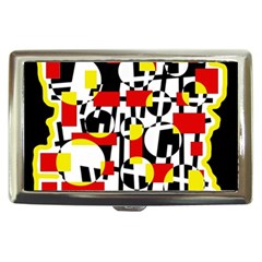 Red And Yellow Chaos Cigarette Money Cases by Valentinaart