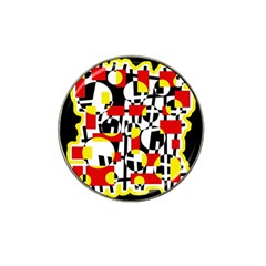 Red And Yellow Chaos Hat Clip Ball Marker (4 Pack) by Valentinaart