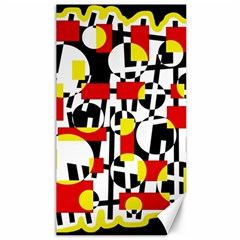 Red And Yellow Chaos Canvas 40  X 72   by Valentinaart