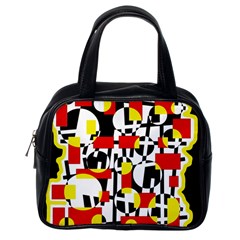 Red And Yellow Chaos Classic Handbags (one Side) by Valentinaart