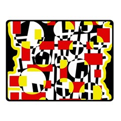 Red And Yellow Chaos Fleece Blanket (small)