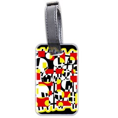 Red And Yellow Chaos Luggage Tags (two Sides) by Valentinaart