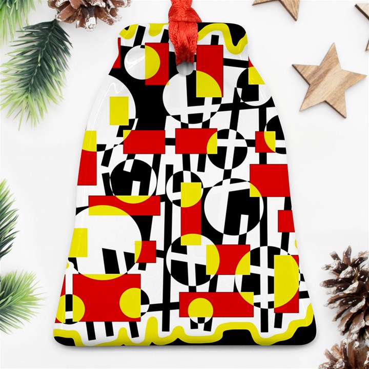 Red and yellow chaos Ornament (Bell) 