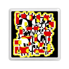 Red And Yellow Chaos Memory Card Reader (square) 