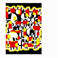 Red And Yellow Chaos Large Garden Flag (two Sides)