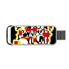 Red And Yellow Chaos Portable Usb Flash (two Sides)