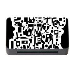 Black And White Abstract Chaos Memory Card Reader With Cf