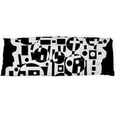 Black And White Abstract Chaos Body Pillow Case (dakimakura)