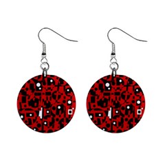 Red Mini Button Earrings by Valentinaart