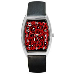 Red Barrel Style Metal Watch by Valentinaart