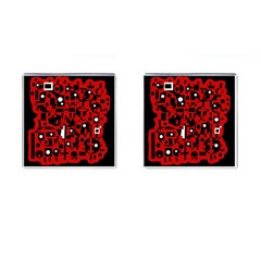 Red Cufflinks (square) by Valentinaart