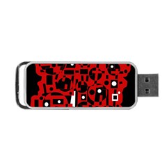 Red Portable Usb Flash (one Side)