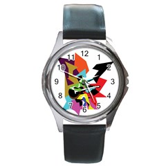 Singer Round Metal Watch by azureprinceinc