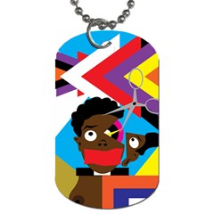 Scissors To My Mind Dog Tag (two Sides) by azureprinceinc