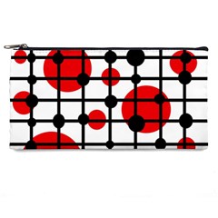 Red Circles Pencil Cases