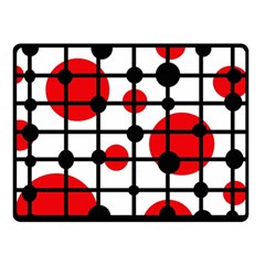 Red Circles Fleece Blanket (small)