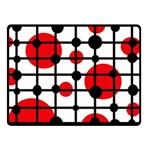 Red circles Fleece Blanket (Small) 50 x40  Blanket Front