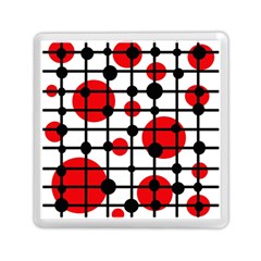 Red Circles Memory Card Reader (square)  by Valentinaart