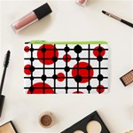 Red circles Cosmetic Bag (XS) Front