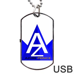 Azure Prince Dog Tag Usb Flash (one Side)